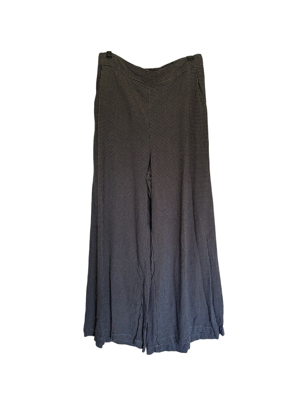 Cut Loose Wide Leg Pant In Mini Check Tencel #8562405 - Blue/Black - Medium